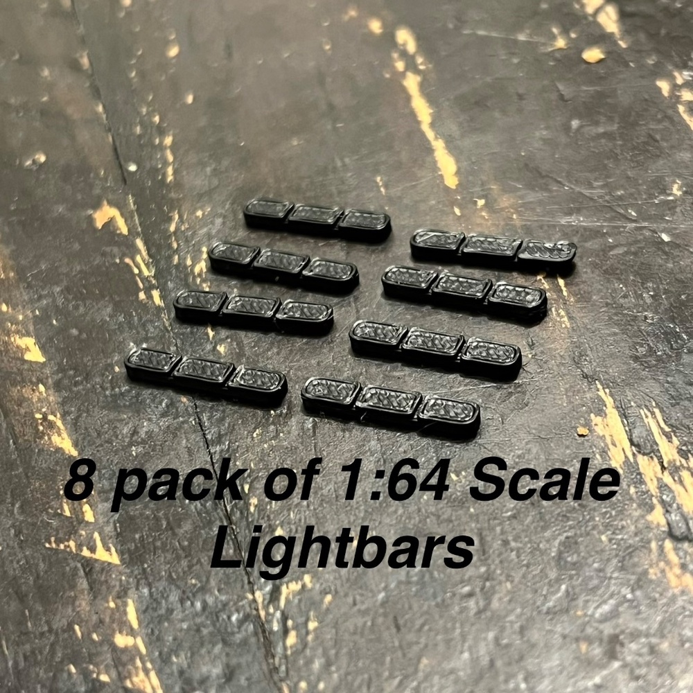 1:64 Scale Code 3 Covert Style Lightbars 8 Pack - Picture 2 of 6